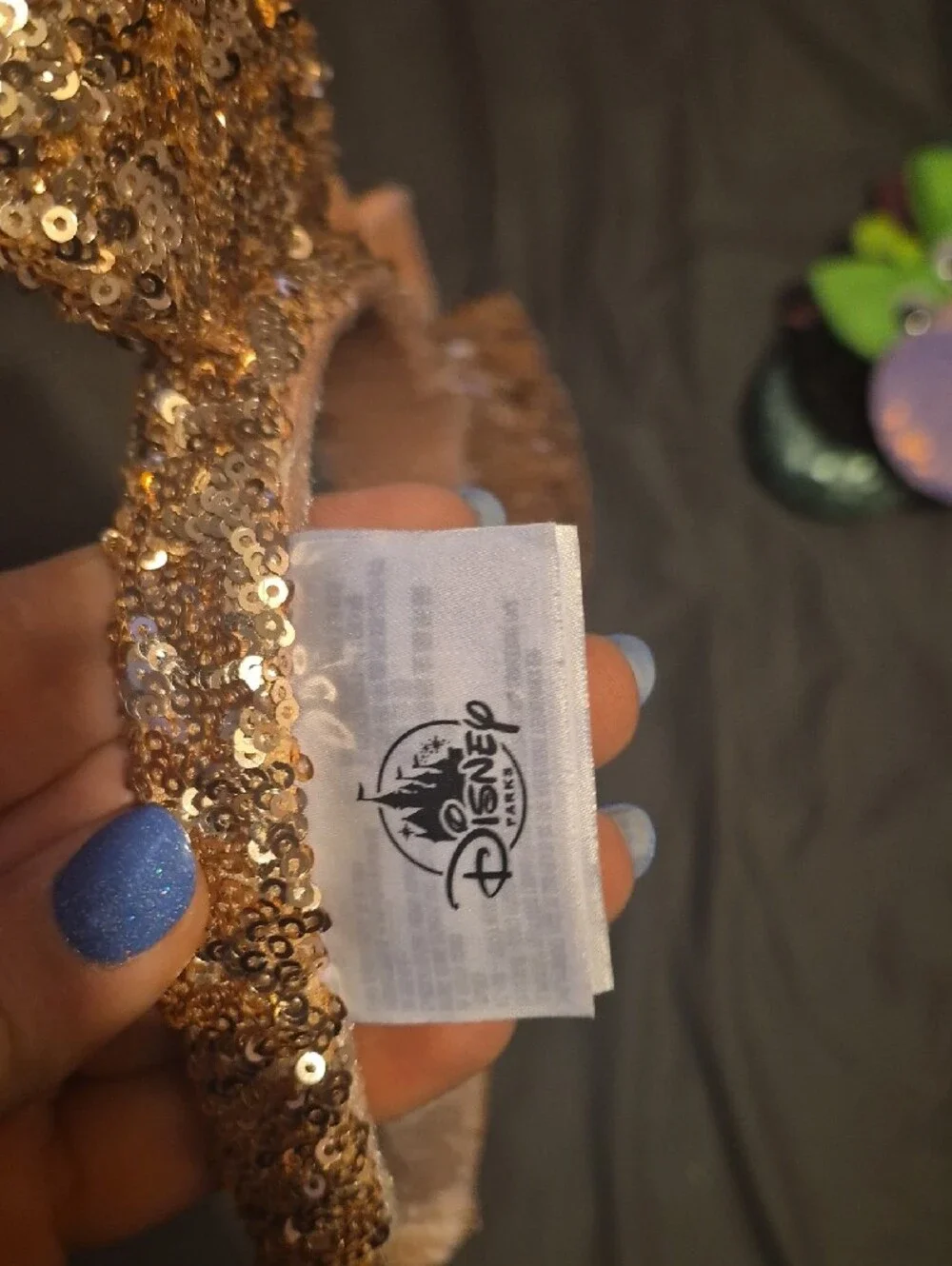 Disney Rose Gold Sequin Minnie Ears Headband Accessory